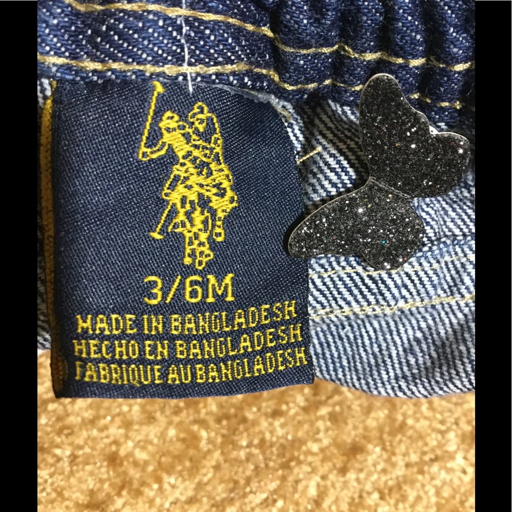 US POLO ASSOCIATION INFANT JEANS and SHIRT 3-6 mo. - Picture 6 of 8
